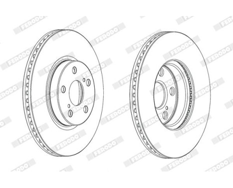 Brake Disc PREMIER DDF1865C Ferodo, Image 2