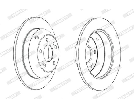 Brake Disc PREMIER DDF1873C Ferodo, Image 2