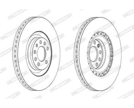 Brake Disc PREMIER DDF1909C Ferodo, Image 2