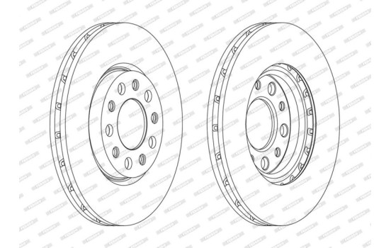 Brake Disc PREMIER DDF1956C Ferodo