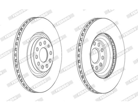 Brake Disc PREMIER DDF2000C Ferodo, Image 2