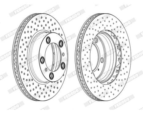 Brake Disc PREMIER DDF2027LC-1 Ferodo, Image 2