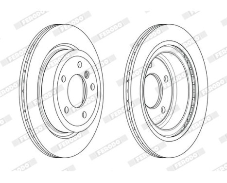 Brake Disc PREMIER DDF2034C Ferodo, Image 2