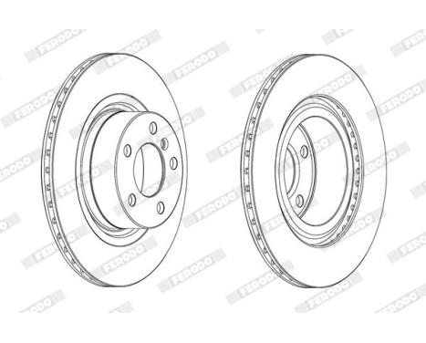 Brake Disc PREMIER DDF2038C Ferodo, Image 2