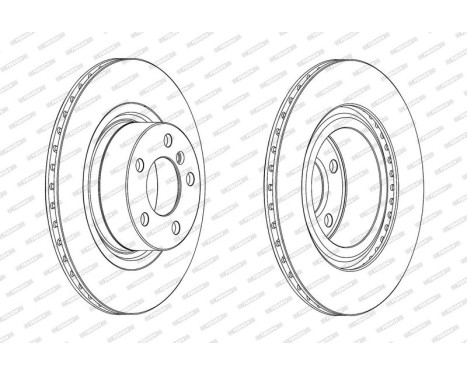 Brake Disc PREMIER DDF2038C Ferodo, Image 2