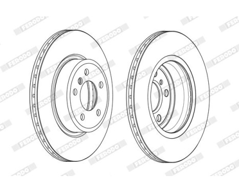 Brake Disc PREMIER DDF2039C Ferodo, Image 2