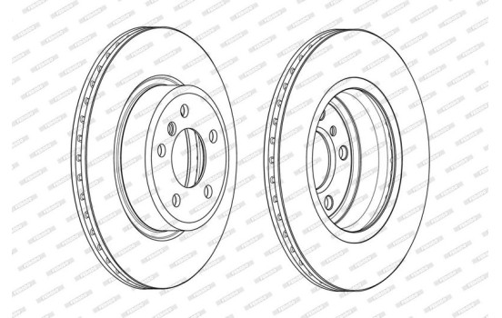 Brake Disc PREMIER DDF2039C Ferodo, Image 2