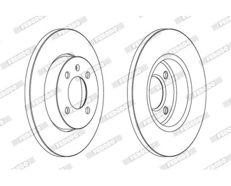 Brake Disc PREMIER DDF205 Ferodo, Image 2