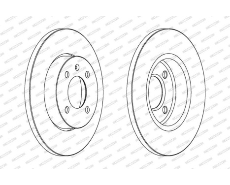 Brake Disc PREMIER DDF205 Ferodo, Image 2