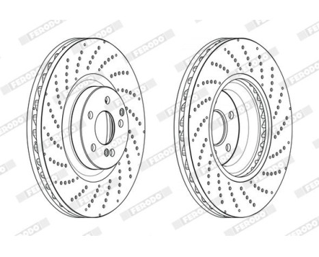 Brake Disc PREMIER DDF2051C-1 Ferodo, Image 2