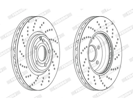 Brake Disc PREMIER DDF2054C-1 Ferodo, Image 2