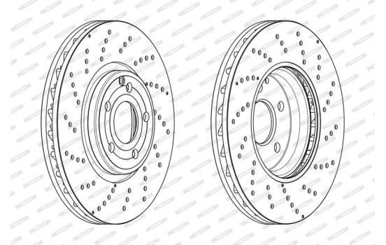 Brake Disc PREMIER DDF2054C-1 Ferodo, Image 2
