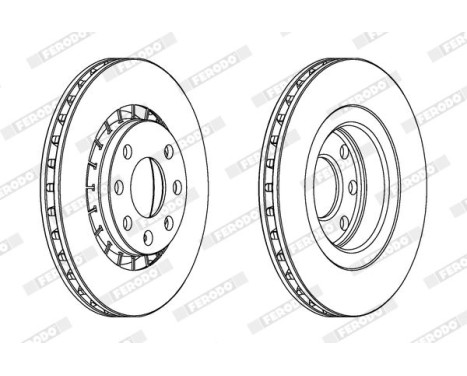 Brake Disc PREMIER DDF206 Ferodo, Image 2