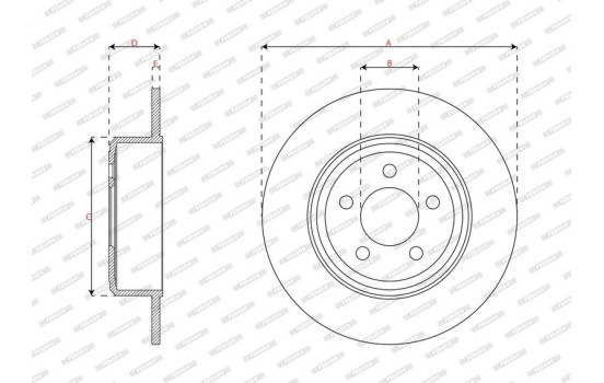 Brake Disc PREMIER DDF2064C Ferodo, Image 5