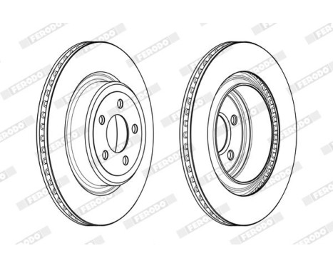 Brake Disc PREMIER DDF2066C-1 Ferodo, Image 2