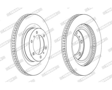 Brake Disc PREMIER DDF2093C-1 Ferodo, Image 2