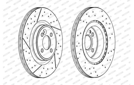 Brake Disc PREMIER DDF2121C Ferodo, Image 2