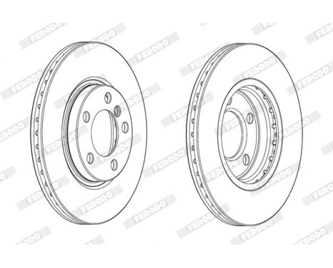 Brake Disc PREMIER DDF2125C Ferodo, Image 2