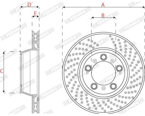 Brake Disc PREMIER DDF2131LC-1 Ferodo, Image 3