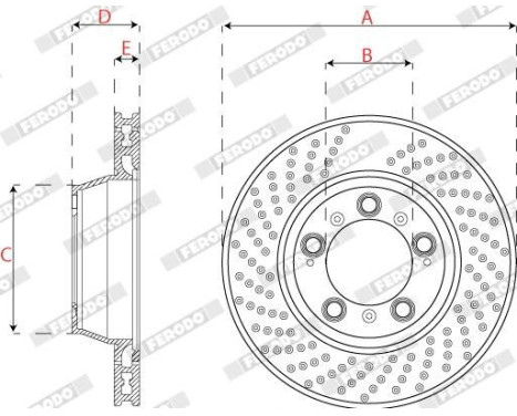 Brake Disc PREMIER DDF2131RC-1 Ferodo, Image 3