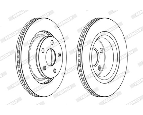 Brake Disc PREMIER DDF2145C-1 Ferodo, Image 2