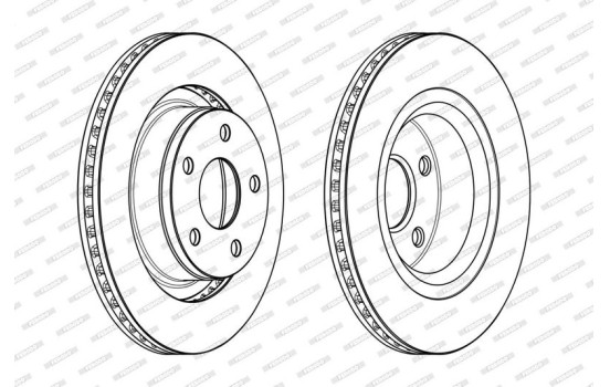 Brake Disc PREMIER DDF2145C-1 Ferodo, Image 2
