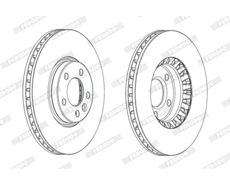 Brake Disc PREMIER DDF2182C-1 Ferodo, Image 2