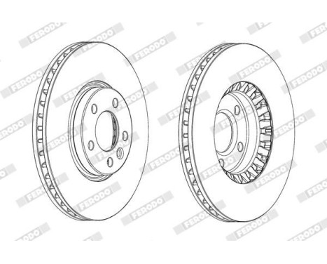 Brake Disc PREMIER DDF2182C-1 Ferodo, Image 2