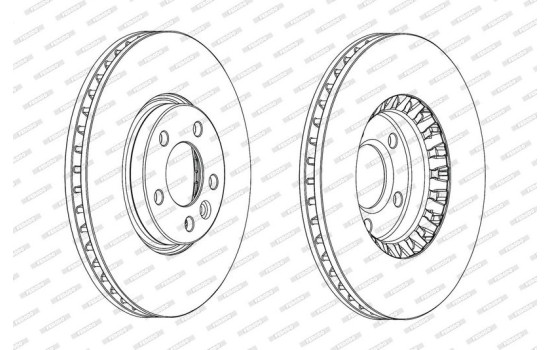 Brake Disc PREMIER DDF2182C-1 Ferodo, Image 2