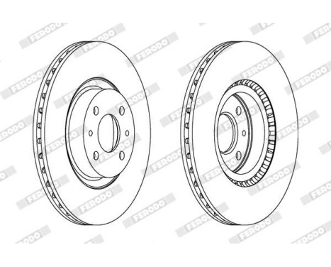 Brake Disc PREMIER DDF220 Ferodo, Image 2