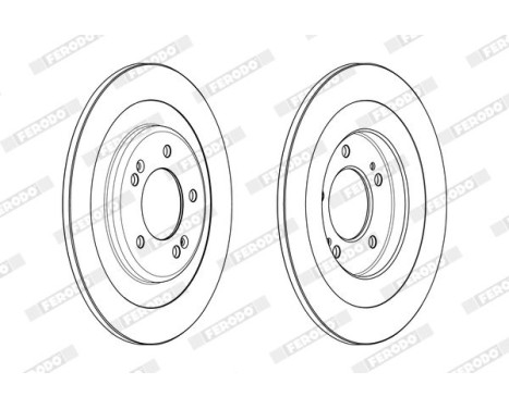 Brake Disc PREMIER DDF2201C Ferodo, Image 2