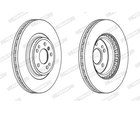 Brake Disc PREMIER DDF2203C-1 Ferodo, Image 2