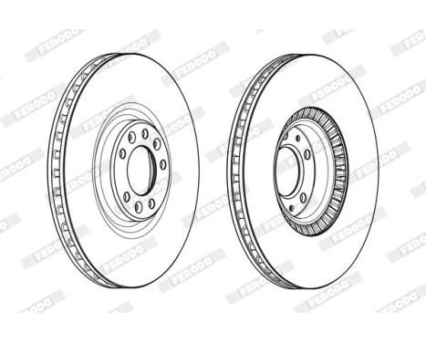 Brake Disc PREMIER DDF2234C Ferodo, Image 2