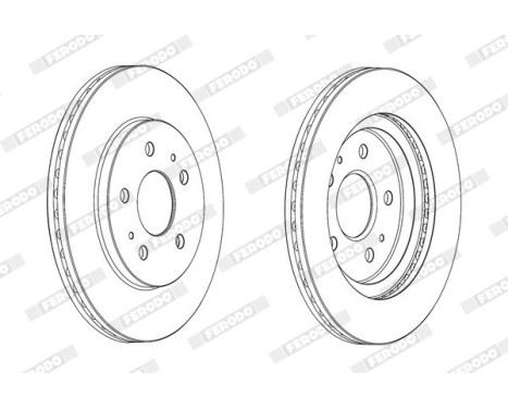 Brake Disc PREMIER DDF2247C Ferodo, Image 2