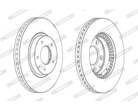 Brake Disc PREMIER DDF2262C Ferodo, Image 2