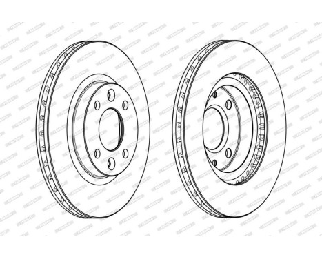 Brake Disc PREMIER DDF2327C Ferodo, Image 2