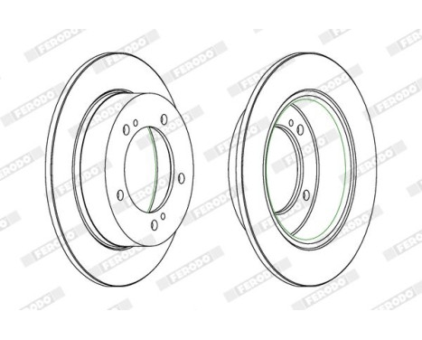 Brake Disc PREMIER DDF233 Ferodo, Image 2