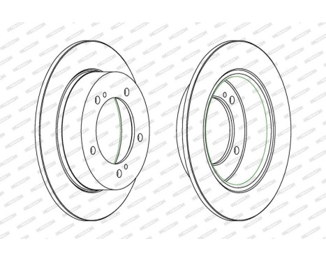 Brake Disc PREMIER DDF233 Ferodo, Image 2