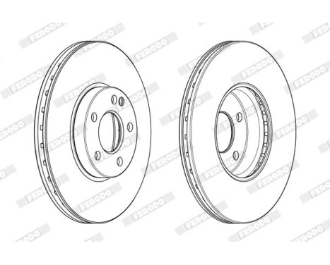 Brake Disc PREMIER DDF2334C-1 Ferodo, Image 2