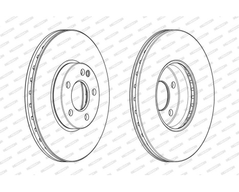 Brake Disc PREMIER DDF2334C-1 Ferodo, Image 2