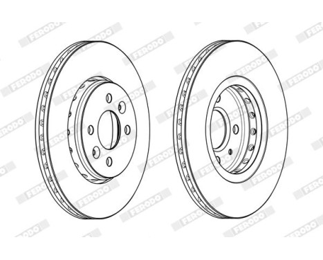 Brake Disc PREMIER DDF2350C Ferodo, Image 2