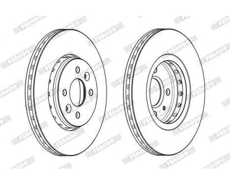 Brake Disc PREMIER DDF2350C Ferodo, Image 2