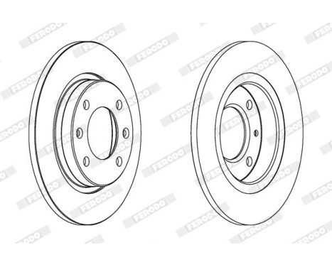 Brake Disc PREMIER DDF238 Ferodo, Image 2