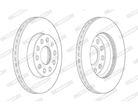 Brake Disc PREMIER DDF2400C-1 Ferodo, Image 2