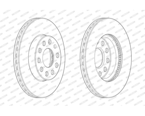 Brake Disc PREMIER DDF2400C-1 Ferodo, Image 2