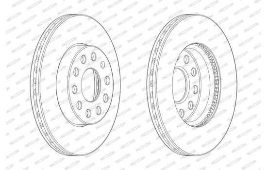 Brake Disc PREMIER DDF2400C-1 Ferodo, Image 2