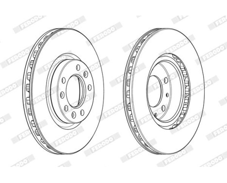 Brake Disc PREMIER DDF2401C-1 Ferodo, Image 2
