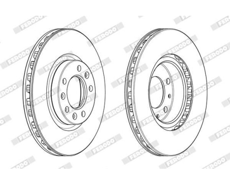 Brake Disc PREMIER DDF2401C-1 Ferodo, Image 2