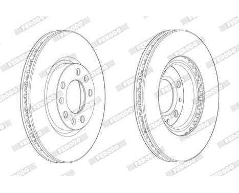 Brake Disc PREMIER DDF2405C Ferodo, Image 2