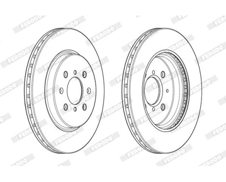 Brake Disc PREMIER DDF2410C Ferodo, Image 2